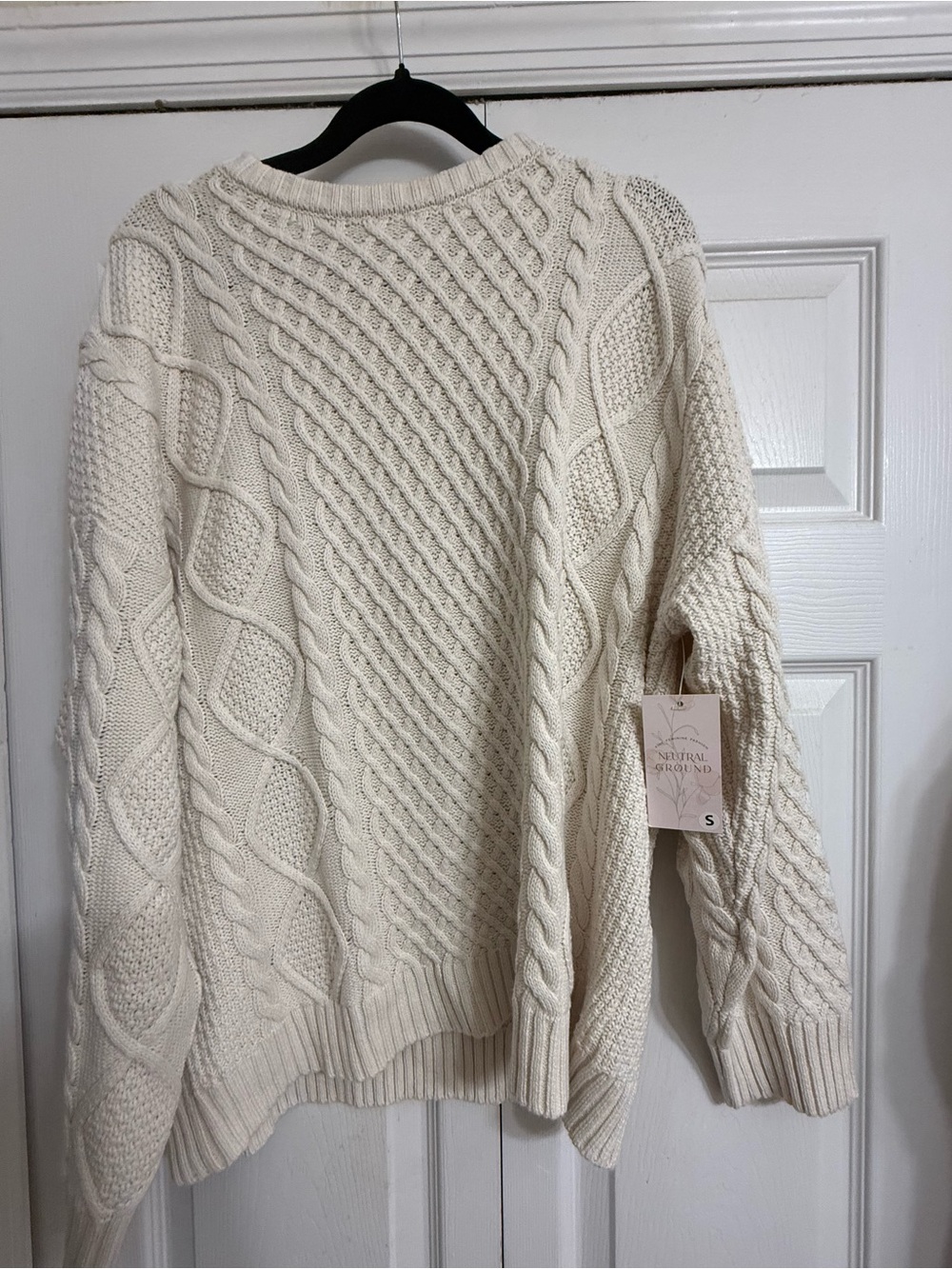 Neutral Boundaries Cable Knit Sweater - Cream